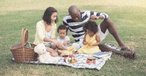 family picnic outside