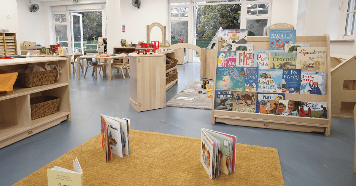 book corner in children's nursery