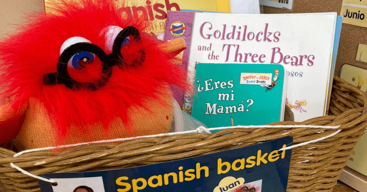 spanish activity basket in nursery